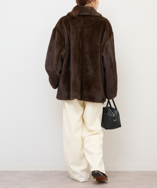 JOURNAL STANDARD relume(ジャーナルスタンダード レリューム)の「ファーブルゾン(ブルゾン・レディース・ブラウン・FREE)」の4枚目の写真