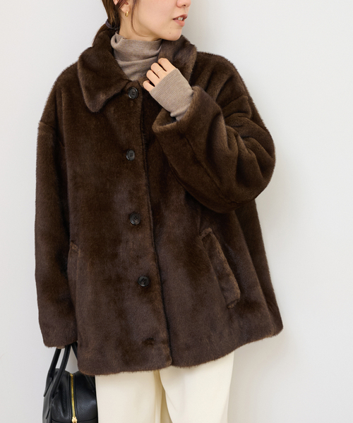 JOURNAL STANDARD relume(ジャーナルスタンダード レリューム)の「ファーブルゾン(ブルゾン・レディース・ブラウン・FREE)」の8枚目の写真