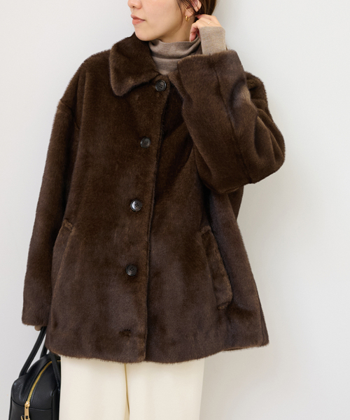 JOURNAL STANDARD relume(ジャーナルスタンダード レリューム)の「ファーブルゾン(ブルゾン・レディース・ブラウン・FREE)」の9枚目の写真