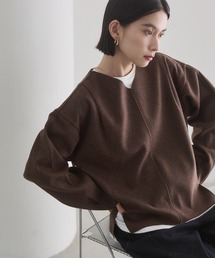 hunch（ハンチ）の「圧縮ニットソー Vネック コクーンニット（ニット/セーター）」