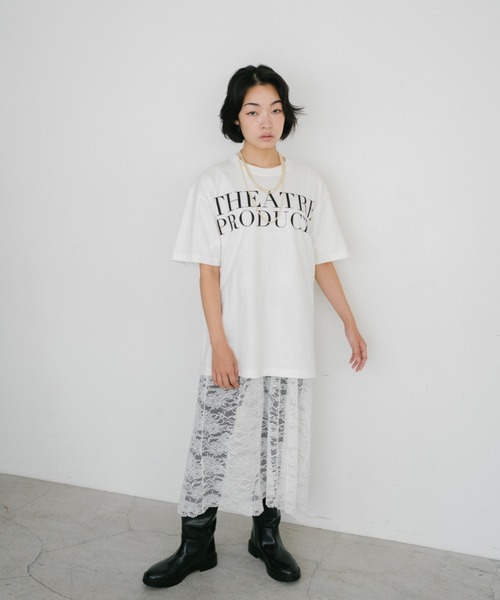 THEATRE PRODUCTS（シアタープロダクツ）の「THEATRE PRODUCTSロゴTシャツ（Tシャツ/カットソー・レディース・ホワイト/ブラック・FREE）」の21枚目の写真