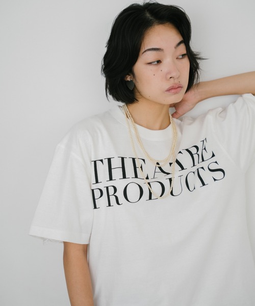 THEATRE PRODUCTS（シアタープロダクツ）の「THEATRE PRODUCTSロゴTシャツ（Tシャツ/カットソー・レディース・ホワイト/ブラック・FREE）」の7枚目の写真
