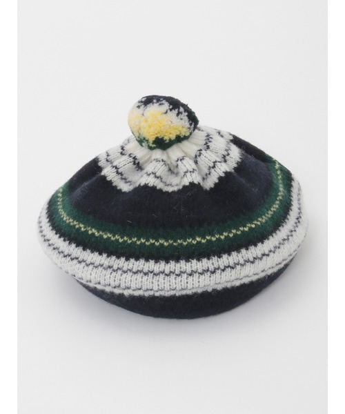 セール】タータンチェックニットベレー（ハンチング/ベレー帽）｜PINK