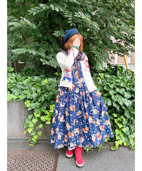 【試着のみ】ピンクハウス 水色系チェック いちごレース チュニックブラウス 試着のみ】ピンクハウス 水色系チェック いちごレース チュニック