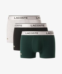 LACOSTE(ラコステ)のブランドネームロゴジャカード3パックストレッチコットントランクショーツセット(ボクサーパンツ)