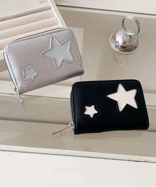 Port（ポート）の「【 Port / ポート 】 スターパッチ カードケース（カードケース・レディース・シルバー/ブラック・FREE）」の3枚目の写真