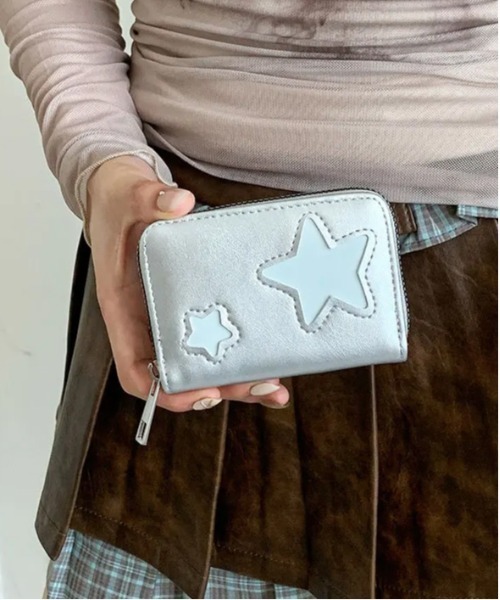 Port（ポート）の「【 Port / ポート 】 スターパッチ カードケース（カードケース・レディース・シルバー/ブラック・FREE）」の6枚目の写真