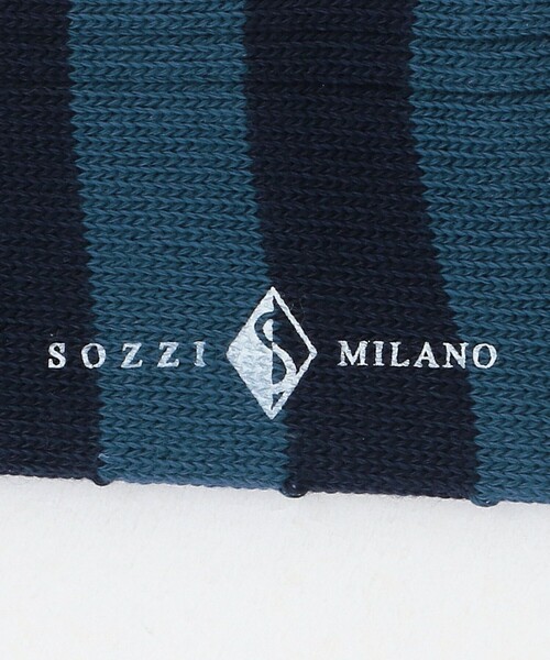 UNITED ARROWS(ユナイテッドアローズ)の「<SOZZI>カラーボーダー リブソックス(ソックス/靴下・メンズ・グレー系/ネイビー/オレンジ/ケリーグリーン・FREE)」の6枚目の写真