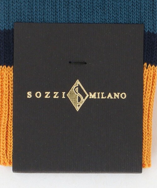 UNITED ARROWS(ユナイテッドアローズ)の「<SOZZI>カラーボーダー リブソックス(ソックス/靴下・メンズ・グレー系/ネイビー/オレンジ/ケリーグリーン・FREE)」の7枚目の写真