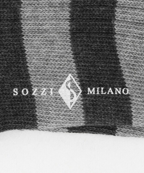 UNITED ARROWS(ユナイテッドアローズ)の「<SOZZI>カラーボーダー リブソックス(ソックス/靴下・メンズ・グレー系/ネイビー/オレンジ/ケリーグリーン・FREE)」の9枚目の写真