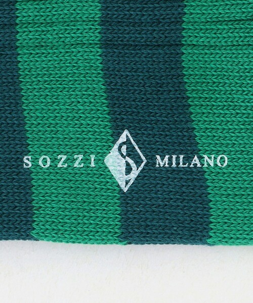 UNITED ARROWS(ユナイテッドアローズ)の「<SOZZI>カラーボーダー リブソックス(ソックス/靴下・メンズ・グレー系/ネイビー/オレンジ/ケリーグリーン・FREE)」の11枚目の写真