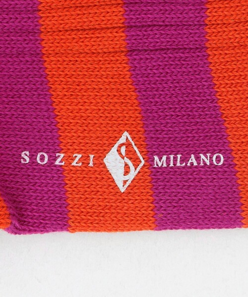 UNITED ARROWS(ユナイテッドアローズ)の「<SOZZI>カラーボーダー リブソックス(ソックス/靴下・メンズ・グレー系/ネイビー/オレンジ/ケリーグリーン・FREE)」の13枚目の写真