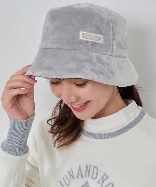 JUN&ROPE'（ジュンアンドロペ）の「ボアフリースハット/Oggi掲載（ハット・レディース・ホワイト/グレー/ブラック・FREE）」の4枚目の写真