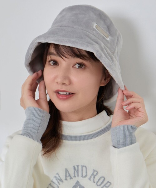 JUN&ROPE'（ジュンアンドロペ）の「ボアフリースハット/Oggi掲載（ハット・レディース・ホワイト/グレー/ブラック・FREE）」の5枚目の写真