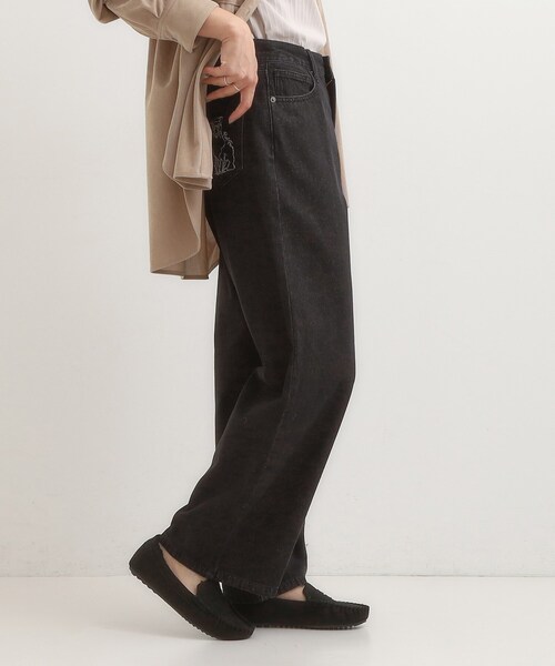 Cutie Blonde（キューティーブロンド）の「【旭山動物園応援商品】ポケット刺繍デニム（デニムパンツ・レディース・ブラック/ネイビー・03/04/01/02）」の4枚目の写真