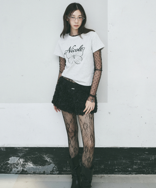 NICK&NICOLE(ニックアンドニコール)の「FLOWER MICRO SHORT PANTS_BLACK(その他パンツ・レディース・その他・FREE)」の5枚目の写真