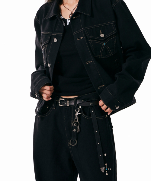 AAKAM（アーカム）の「Western Studded Leather Belt (Black)（ベルト・レディース・その他・FREE）」の5枚目の写真