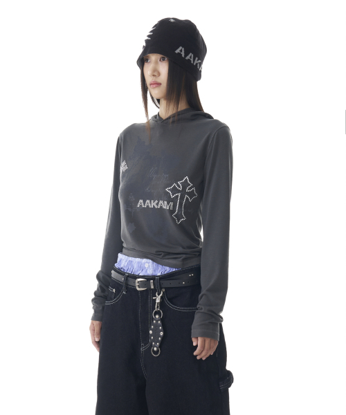 AAKAM（アーカム）の「Western Studded Leather Belt (Black)（ベルト・レディース・その他・FREE）」の7枚目の写真
