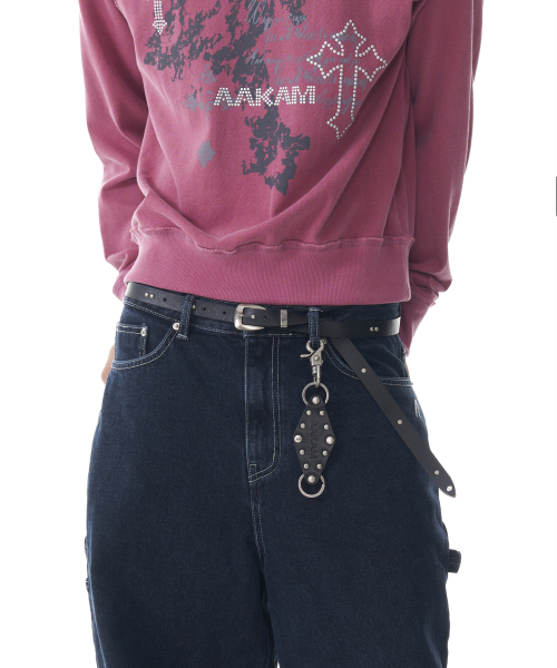 AAKAM（アーカム）の「Western Studded Leather Belt (Black)（ベルト・レディース・その他・FREE）」の11枚目の写真