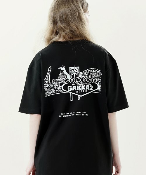 GAKKAI UNIONS(ガッカイユニオンズ)の「ベガス半袖Tシャツブラック(Tシャツ/カットソー・レディース・その他・MEDIUM/LARGE)」の1枚目の写真