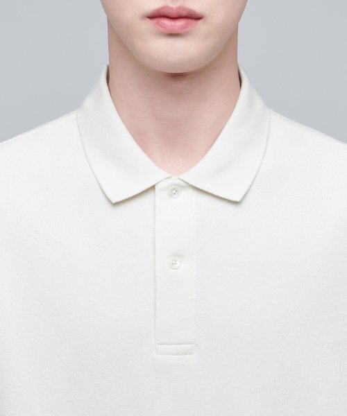 MUSINSA STANDARD(ムシンサスタンダード)の「ベーシックピケポロシャツ【クリーム】(ポロシャツ・メンズ・その他・X-LARGE/XX-LARGE/XXX-LARGE/LARGE/MEDIUM/SMALL)」の5枚目の写真