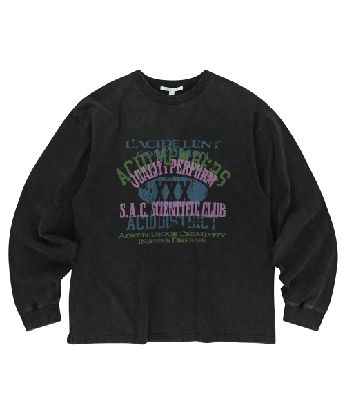 SLOWACID（スローアシッド）の「SAC ヴィンテージグラフィックロングスリーブ [ブラック]（Tシャツ/カットソー・メンズ・その他・SMALL/MEDIUM/LARGE）」の2枚目の写真