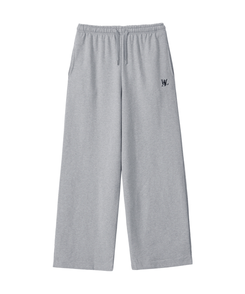 WOOALONG（ウアロン）の「Signature relax wide pants - GREY（スウェットパンツ・レディース・ライトグレー・LARGE/MEDIUM/SMALL）」の9枚目の写真