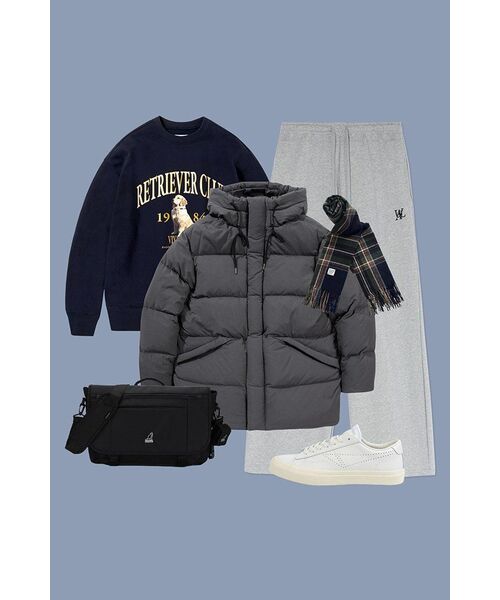 WOOALONG（ウアロン）の「Signature relax wide pants - GREY（スウェットパンツ・レディース・ライトグレー・LARGE/MEDIUM/SMALL）」の21枚目の写真