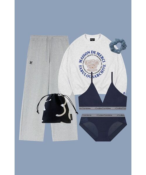 WOOALONG（ウアロン）の「Signature relax wide pants - GREY（スウェットパンツ・レディース・ライトグレー・LARGE/MEDIUM/SMALL）」の22枚目の写真