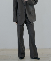 NUAKLE（ヌアクル）の「Linen Flare Slacks_Khaki Brown（スラックス）」