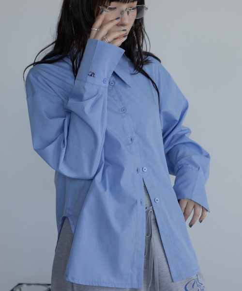 VACANCY（ヴァカンシー）の「ロゴ刺繍バリモア襟配色シャツ（シャツ/ブラウス・レディース・ホワイト/その他/ブルー・FREE）」の22枚目の写真