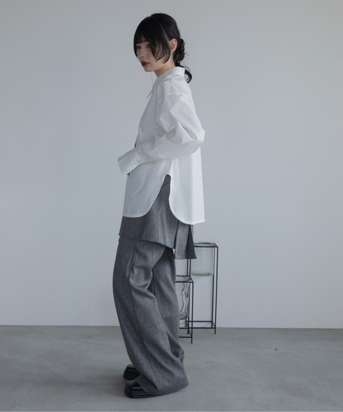 VACANCY（ヴァカンシー）の「ロゴ刺繍バリモア襟配色シャツ（シャツ/ブラウス・レディース・ホワイト/その他/ブルー・FREE）」の12枚目の写真