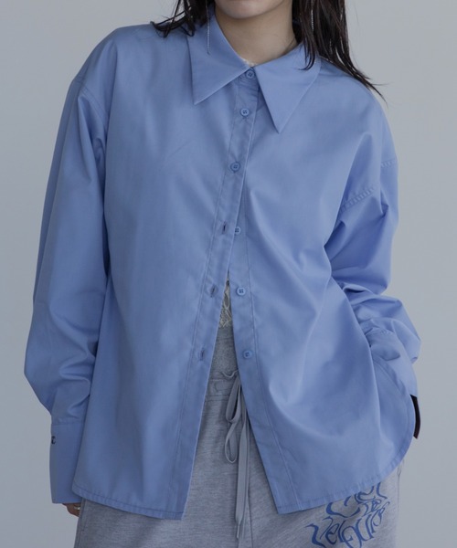 VACANCY（ヴァカンシー）の「ロゴ刺繍バリモア襟配色シャツ（シャツ/ブラウス・レディース・ホワイト/その他/ブルー・FREE）」の21枚目の写真