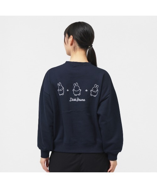 ALPEN / SPORTS DEPO SELECT（アルペンスポーツデポセレクト）の「miffy バックグラフィックトレーナー(ダンス)（スウェット・レディース・トップグレー/ネイビー・M/L/XL）」の3枚目の写真
