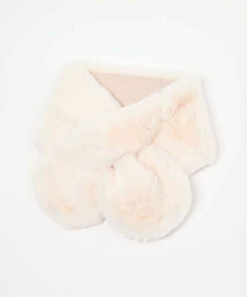 GLOBAL WORK（グローバルワーク）の「洗えるフェイクファーティペット/598299（マフラー・レディース・ベージュ/グレー/オフホワイト/チャコールグレー・FREE）」の2枚目の写真