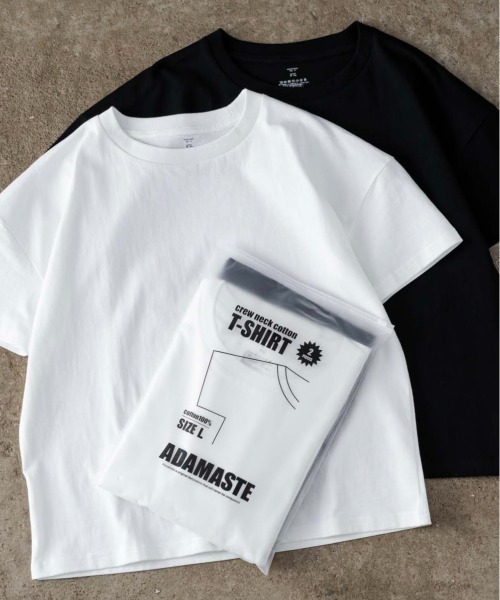 ADAMASTE(アダマスト)の「半袖Tシャツ(Tシャツ/カットソー・メンズ・ホワイト×ブラック・MEDIUM)」の1枚目の写真