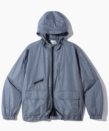 DIMITRI BLACK（ディミトリブラック）の「(All Season) 2WAY Nylon Metal hooded Windbreaker Jacket_Steel Blue（ナイロンジャケット・メンズ）」