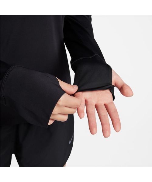 NIKE（ナイキ）の「ナイキ NIKE ナイキ  ワン クラシック DF L/S トップ（スポーツブラ・レディース・ベージュ/ブラック・S/M/L）」の11枚目の写真