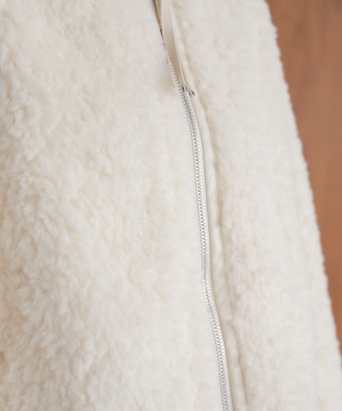 Bou Jeloud(ブージュルード)の「ボアショートアウター(ブルゾン・レディース・オフホワイト/グレー・FREE)」の15枚目の写真