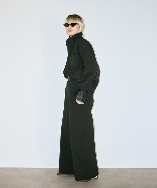 CITYSHOP（シティーショップ）の「STRIPED QUILTED パンツ（その他パンツ・レディース・ブラック・38/36）」の3枚目の写真