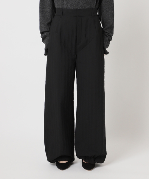 CITYSHOP（シティーショップ）の「STRIPED QUILTED パンツ（その他パンツ・レディース・ブラック・38/36）」の6枚目の写真