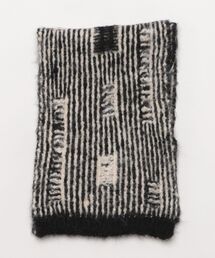 ankoROCK（アンコロック）の「an meets zakka ストライプクラッシュダメージファー混ウールニットマフラー(27cm×160cm)（マフラー）」