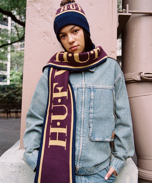 小物 HUF WORLDWIDE SCARF HUF（ハフ）の「HUF WORLDWIDE SCARF（マフラー）」 - WEAR