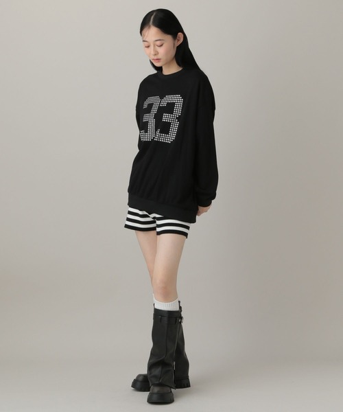 3.3 Field Trip （3.3フィールドトリップ）の「3.3 Field Trip／スタースタッズナンバープルオーバー（スウェット・レディース・ブラック/グレー・FREE）」の4枚目の写真