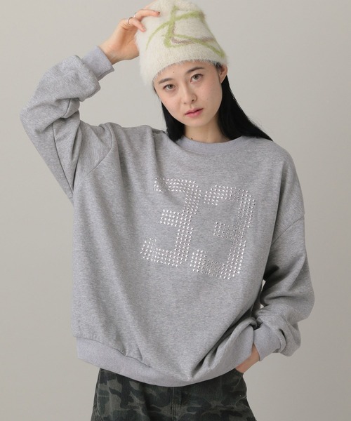 3.3 Field Trip （3.3フィールドトリップ）の「3.3 Field Trip／スタースタッズナンバープルオーバー（スウェット・レディース・ブラック/グレー・FREE）」の8枚目の写真