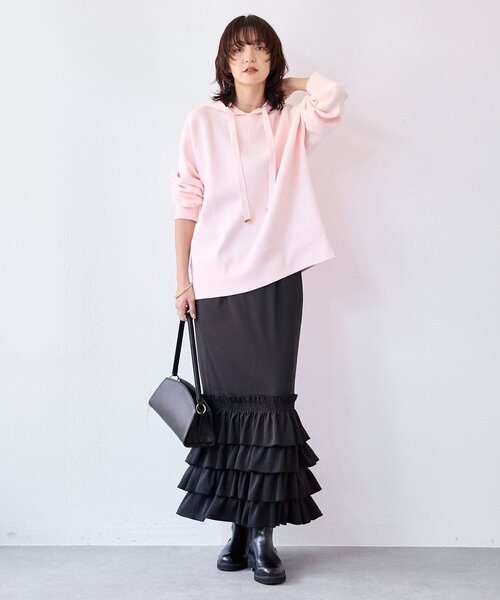 RIVE DROITE（リヴドロワ）の「【着映え◎】フリルタイトスカート（スカート・レディース・ブラウン/ブラック・38/36）」の3枚目の写真