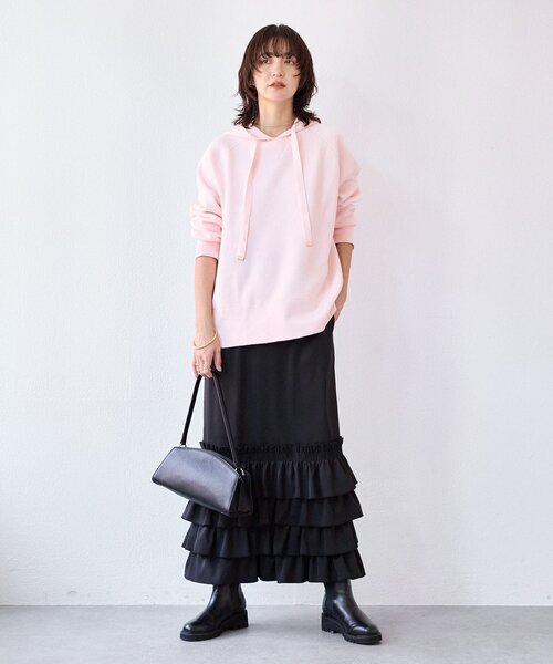 RIVE DROITE（リヴドロワ）の「【着映え◎】フリルタイトスカート（スカート・レディース・ブラウン/ブラック・38/36）」の4枚目の写真