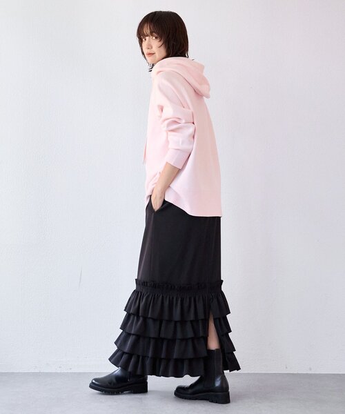 RIVE DROITE（リヴドロワ）の「【着映え◎】フリルタイトスカート（スカート・レディース・ブラウン/ブラック・38/36）」の5枚目の写真