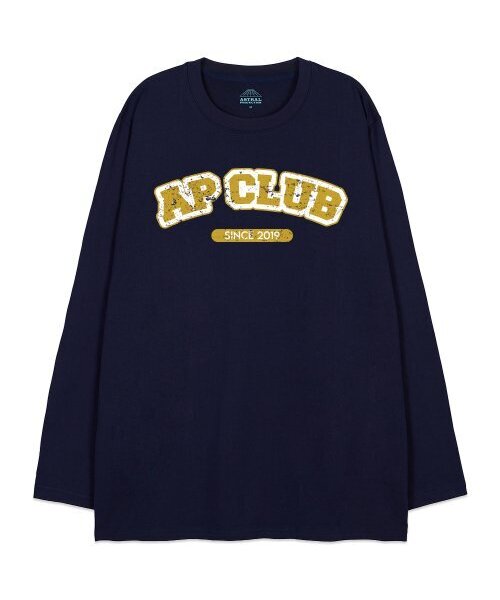 ASTRAL PROJECTION(アストラルプロジェクション)の「エイピークラブ オーバーサイズ ロングスリーブTシャツ_ネイビー(Tシャツ/カットソー・メンズ・その他・LARGE/MEDIUM/X-LARGE/XX-LARGE)」の1枚目の写真