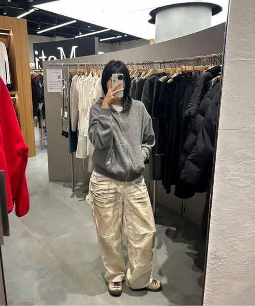 CURETTY（キュリティ）の「C HOODED KNIT ZIP-UP_GREY（パーカー・レディース・グレー・SMALL）」の12枚目の写真
